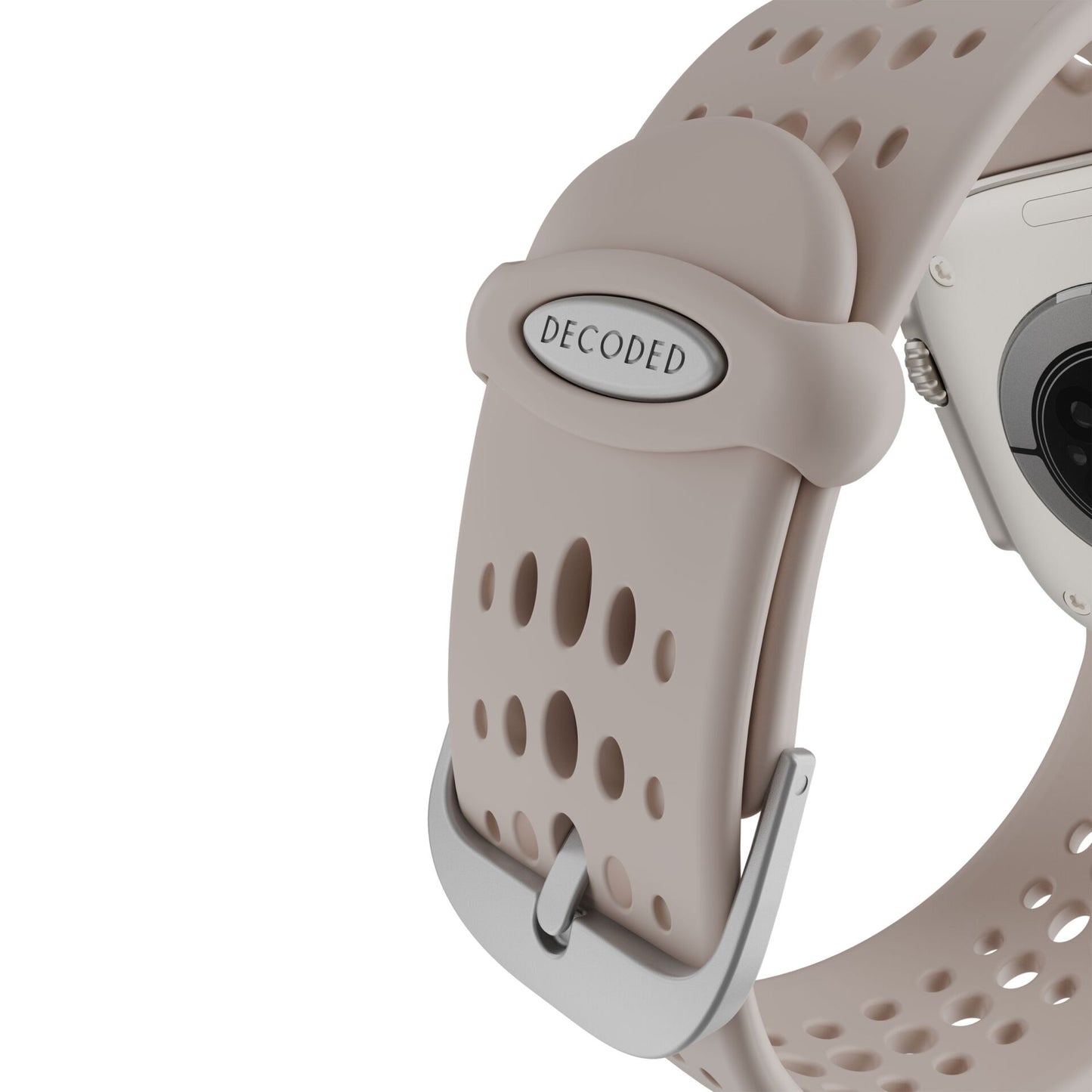 Decoded Silicone Ares O Strap for Apple Watch 44/46/49mm Clay