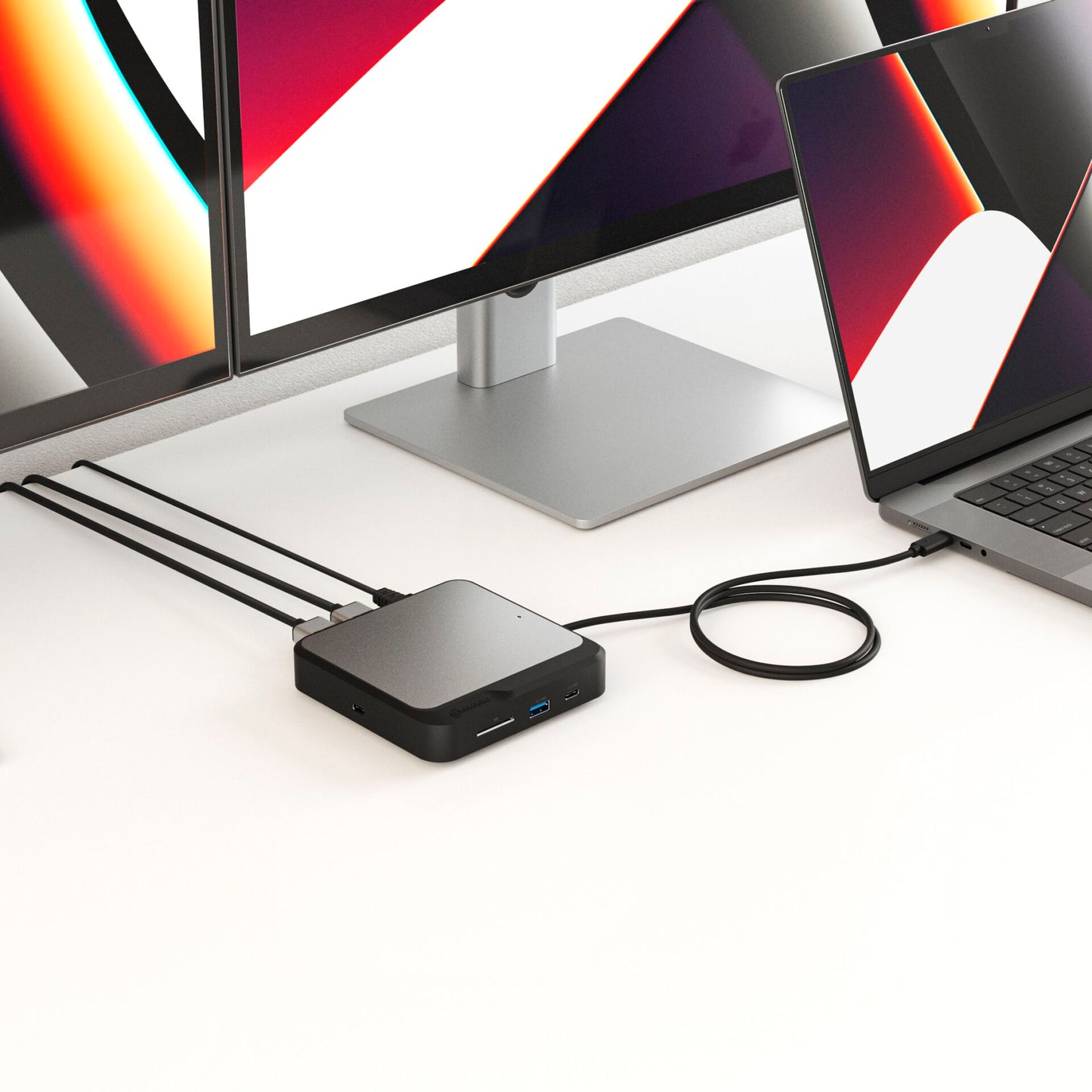 Alogic HDMI Dual 4K Display Docking Station Space Gray