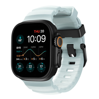 Nomad Rocky Point Band 46/49mm Icy Blue Glow Connector Black