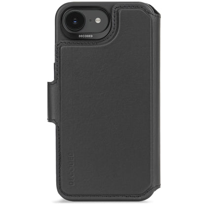 Decoded Leather Detachable Wallet iPhone 16e Black