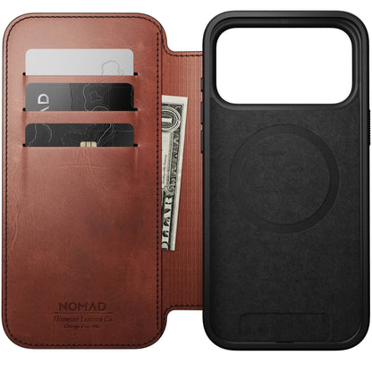 Nomad Modern Leather Folio iPhone 17 Pro Max Olde Dublin Horweed