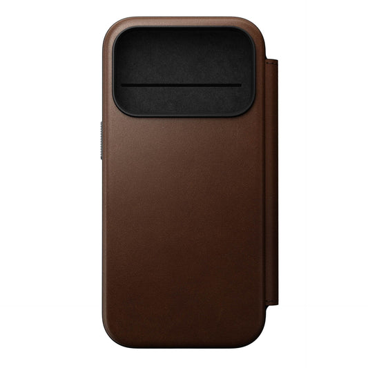 Nomad Modern Leather Folio iPhone 17 Pro Brown