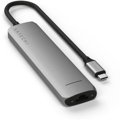 Satechi USB-C 7-in-1 Slim Multi Port Adapter Ethernet Space Grey