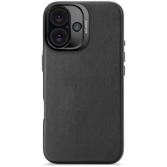 Decoded Leather Backcover iPhone 16 Black