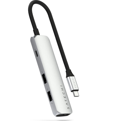 Satechi USB-C 4-in-1 Slim Multiport Adapter 4K Silver