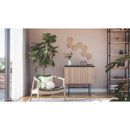 Nanoleaf Elements Wood Look Hexagons Starter Kit - 7PK