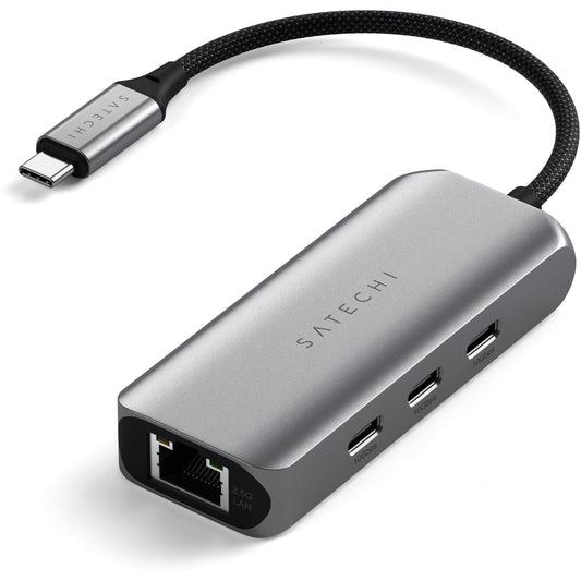 Satechi USB-C 4-Port Hub with 2.5 Gigabit Ethernet space grey