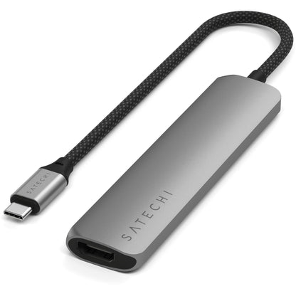 Satechi USB-C 6-in-1 Slim Multiport Adapter 4K Space Grey