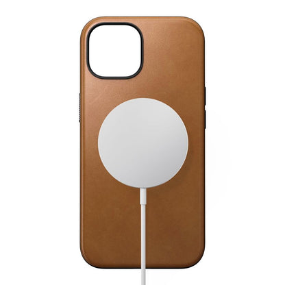 Nomad Modern Leather Case iPhone 15 English Tan