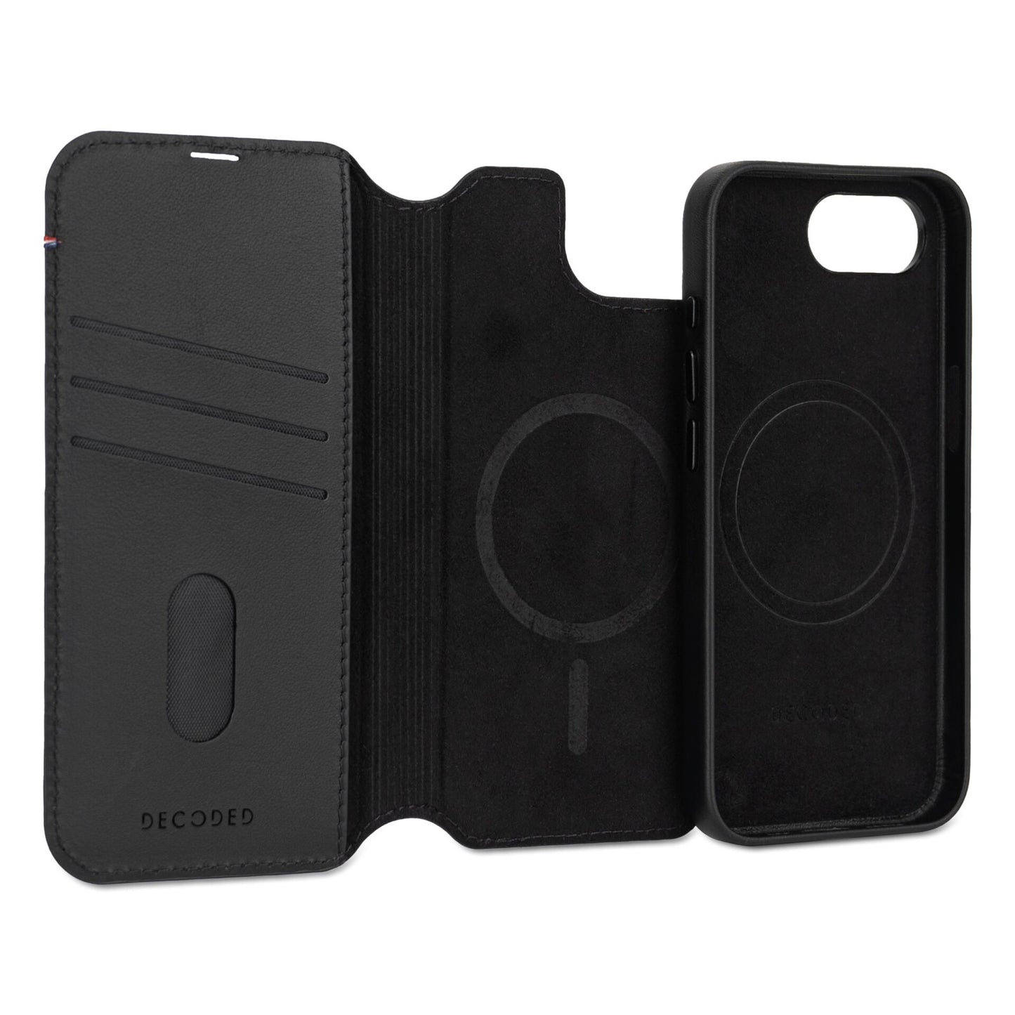 Decoded Leather Detachable Wallet iPhone 16e Black