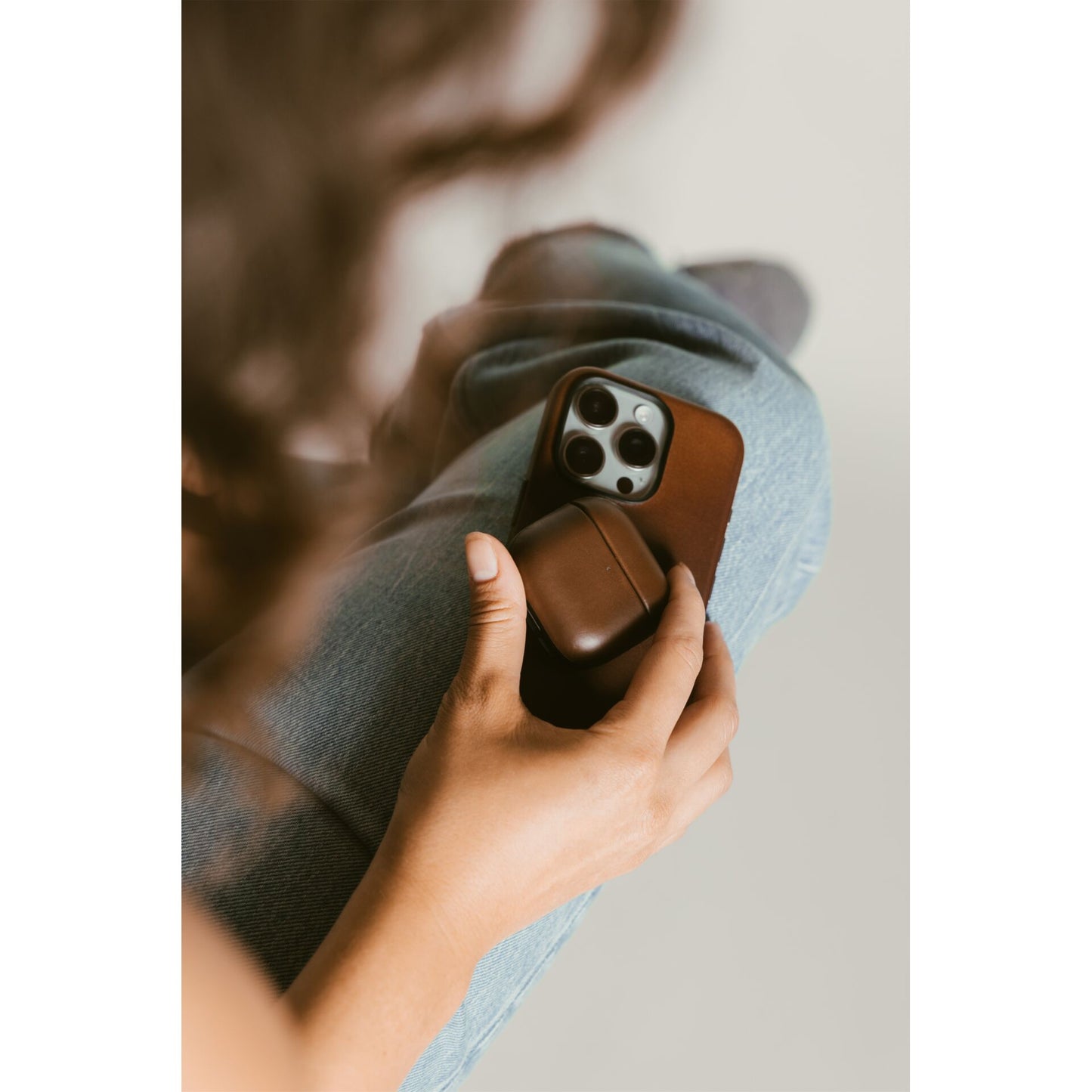 Nomad Modern Leather Case Airpods 4 Brown