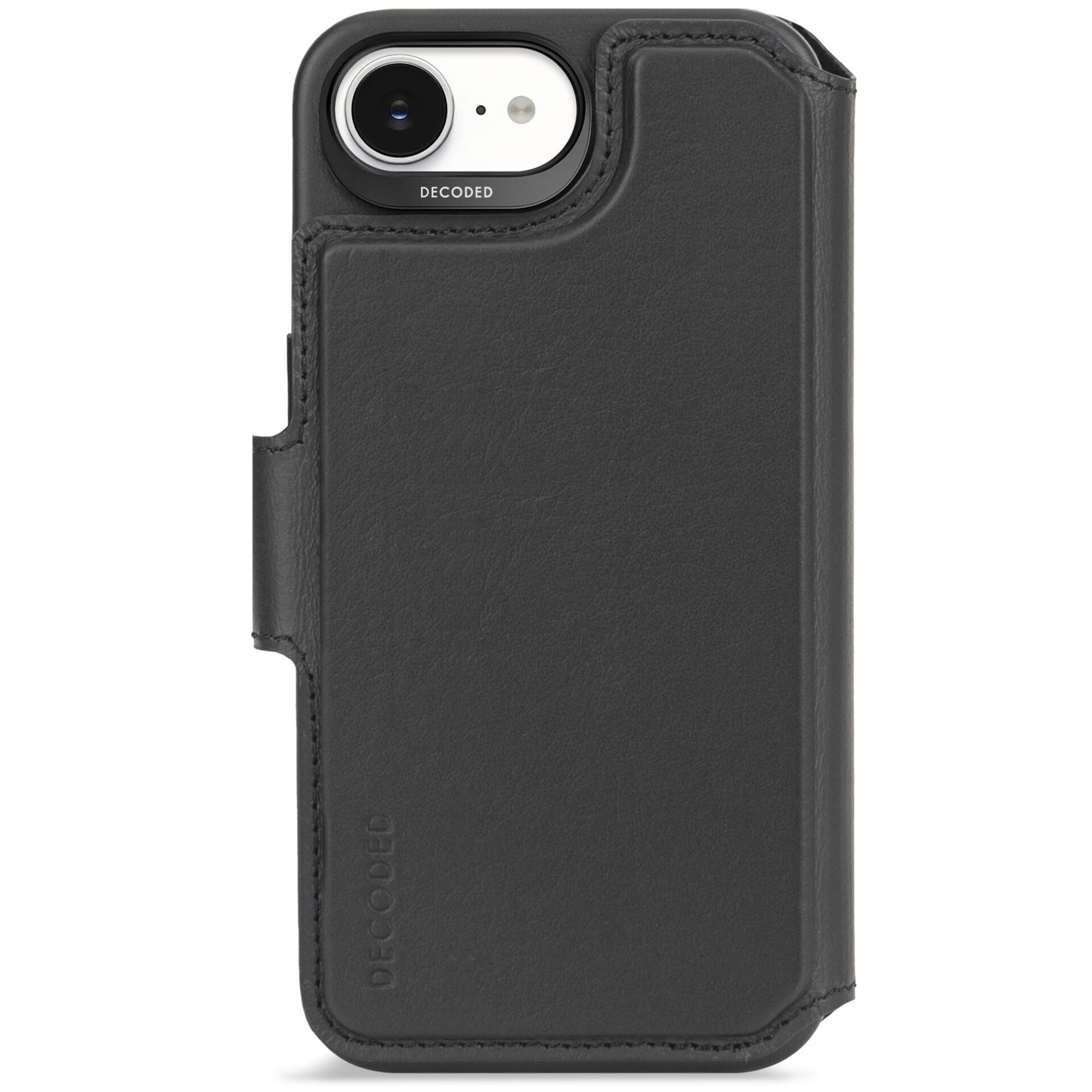 Decoded Leather Detachable Wallet iPhone 16e Black