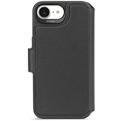 Decoded Leather Detachable Wallet iPhone 16e Black