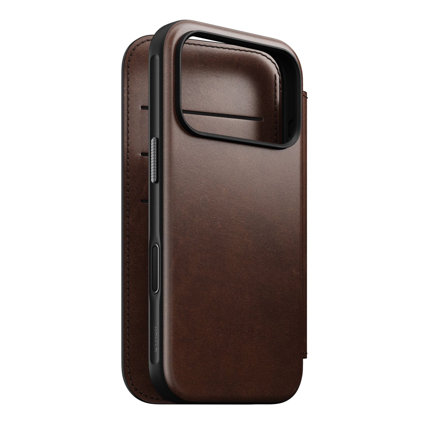 Nomad Modern Leather Folio iPhone 17 Pro Rustic Brown Horweed