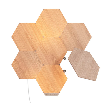 Nanoleaf Elements Wood Look Hexagons Starter Kit - 7PK