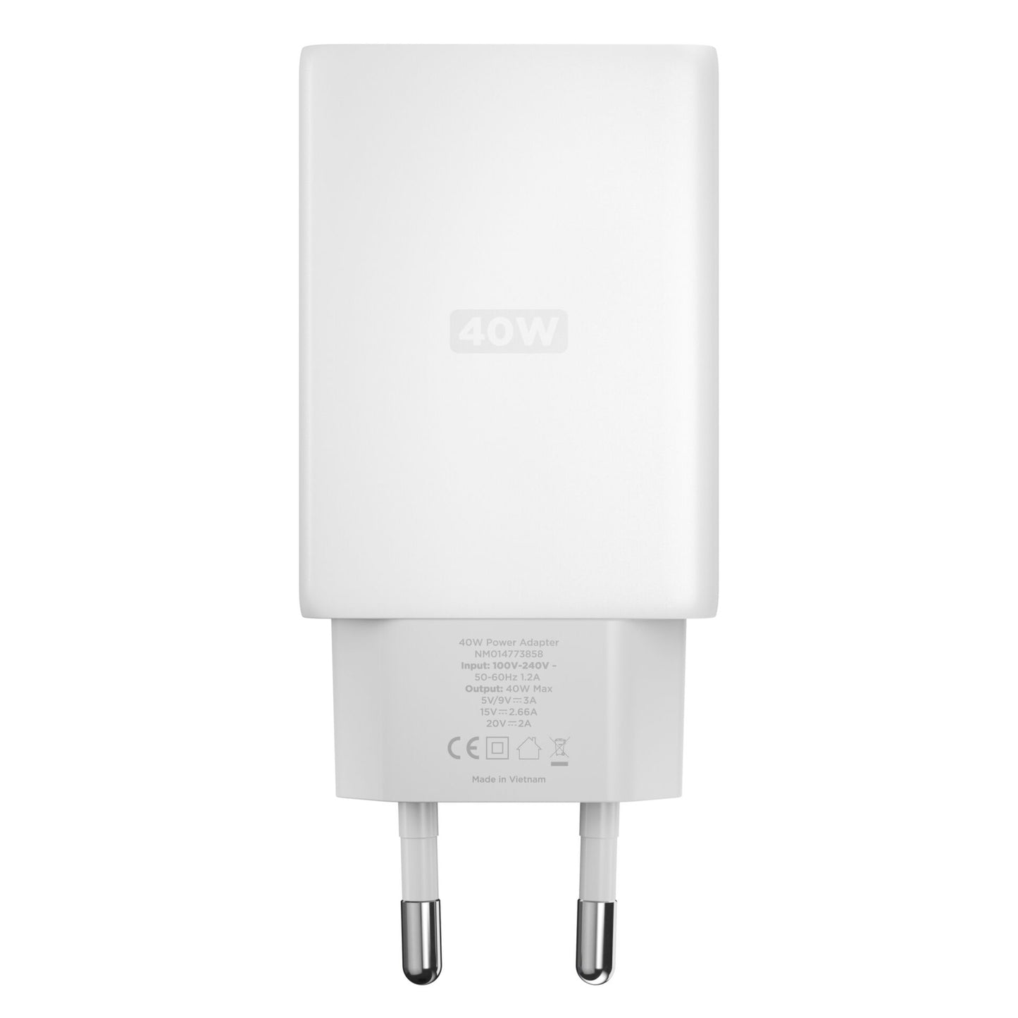 Nomad 40W USB-C GaN Slim Wall Charger White