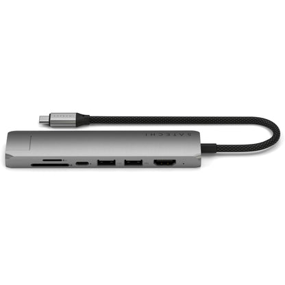 Satechi USB-C 7-in-1 Slim Multi Port Adapter Ethernet Space Grey