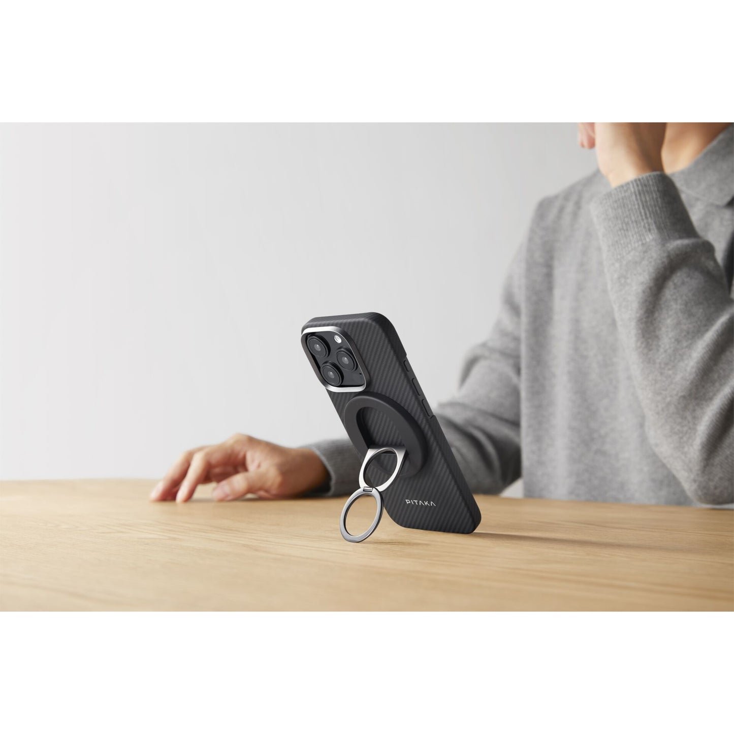 Pitaka MagEZ Case 6 600D for iPhone 16 Pro Black/Grey Twill