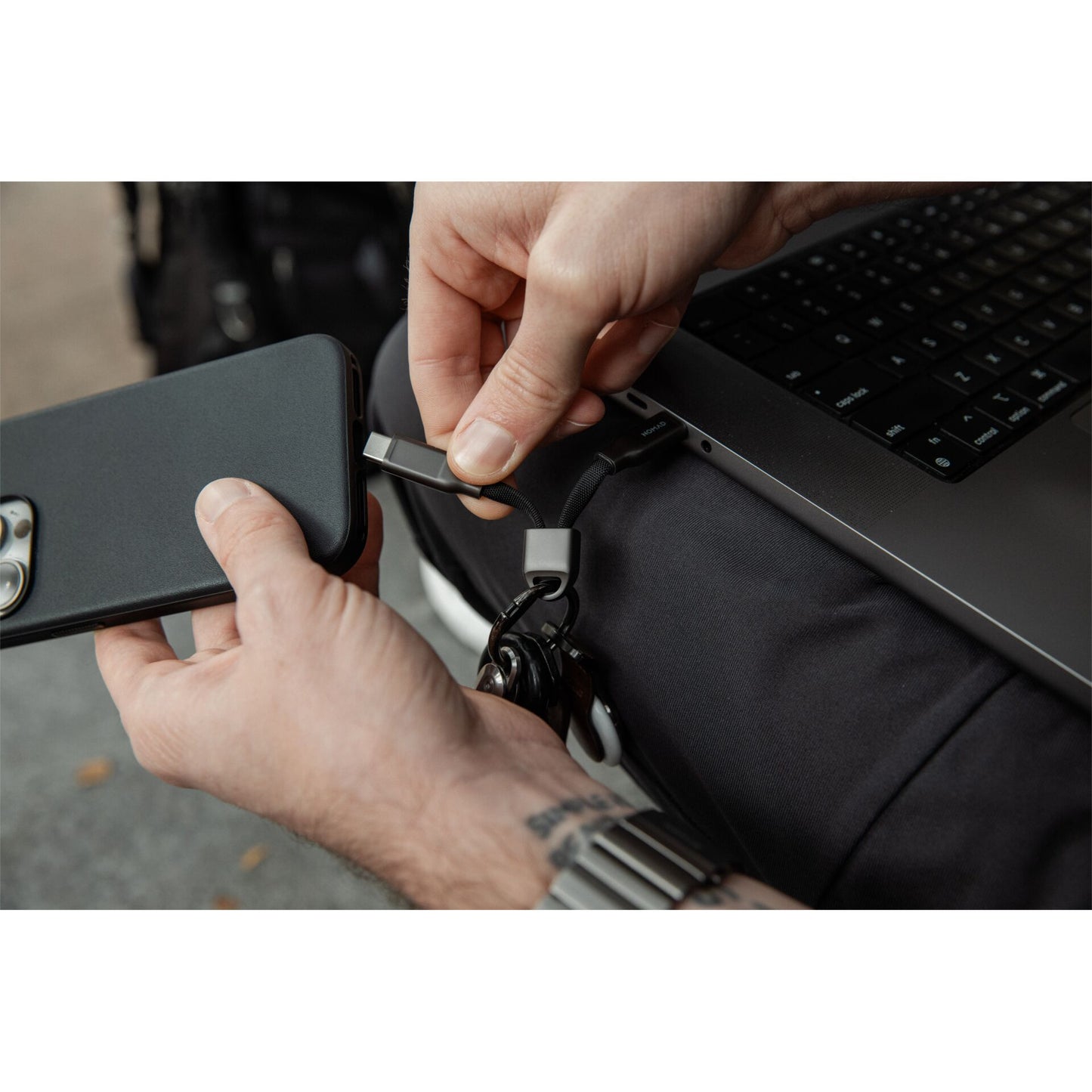 Nomad ChargeKey USB-C to USB-C 240W Charging Cable 12cm