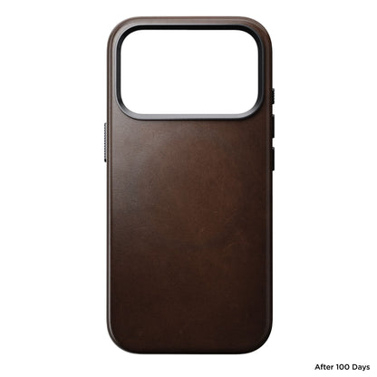 Nomad Traditional Leather Case iPhone 17 Pro Rustic Brown Horween