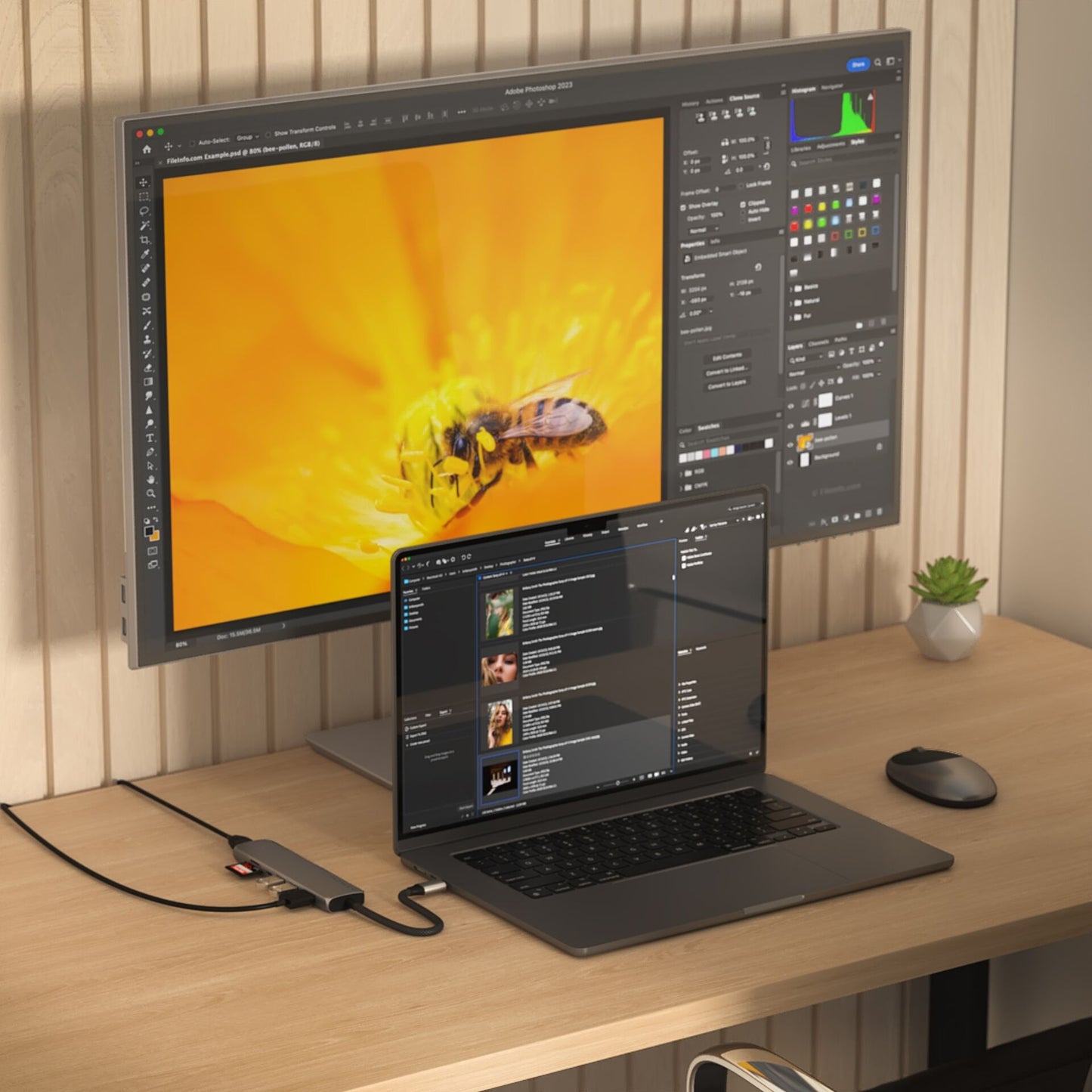 Satechi USB-C 7-in-1 Slim Multi Port Adapter Ethernet Space Grey