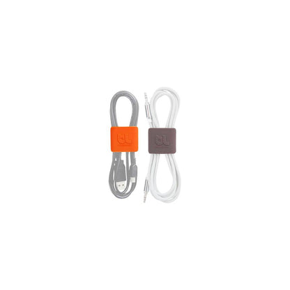 Bluelounge CableClip Medium, Dark Grey & Orange