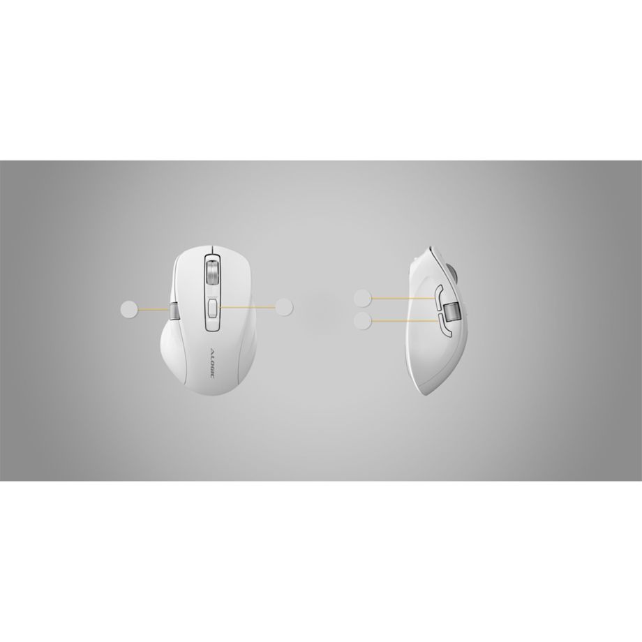 Alogic Apex Bluetooth Wireless Mouse White