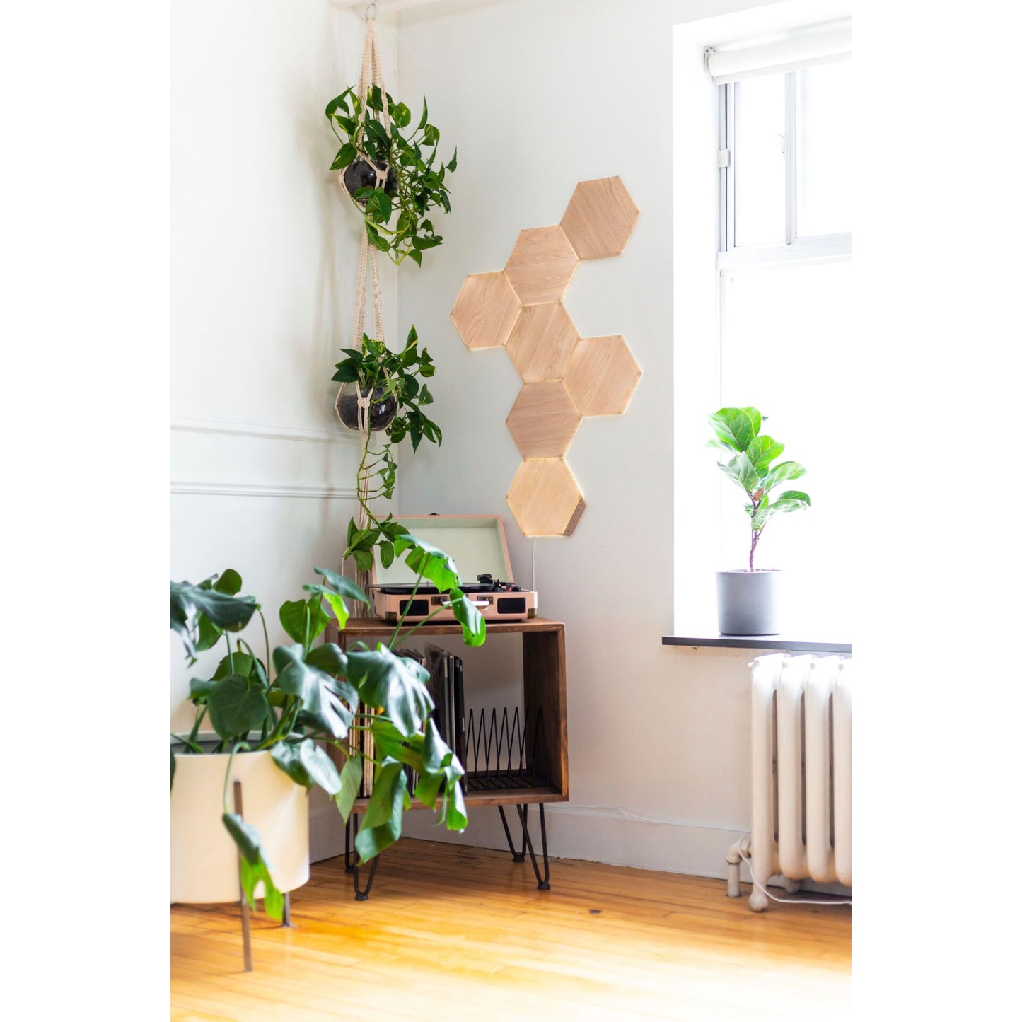 Nanoleaf Elements Wood Look Hexagons Starter Kit - 7PK