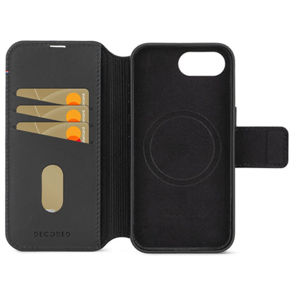 Decoded Leather Detachable Wallet iPhone 16e Black