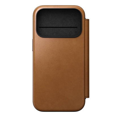 Nomad Modern Leather Folio iPhone 17 Pro English Tan