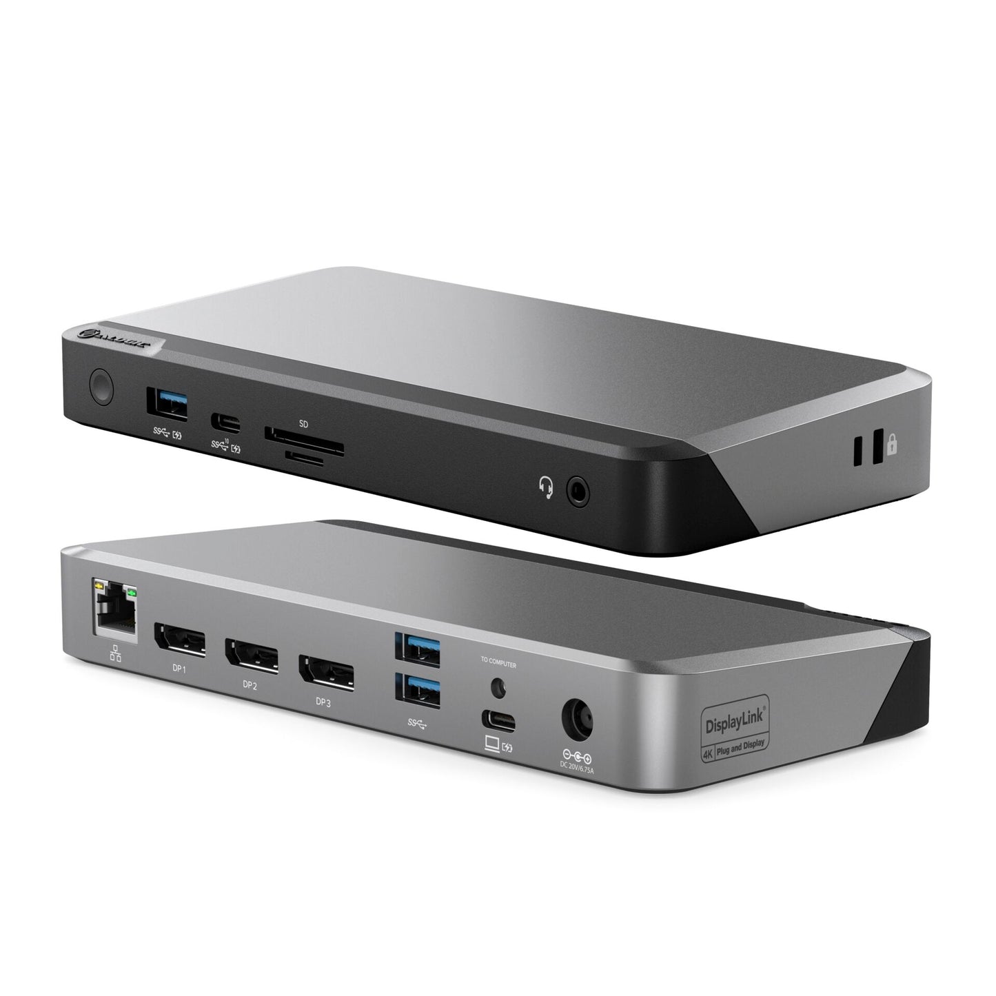 Alogic 100W USB-C DX3 Triple 4K Display Docking Station Space Grey