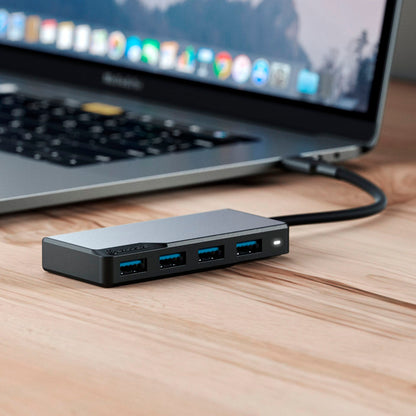 Alogic Fusion Swift USB-C 4-Port Hub Space Gray