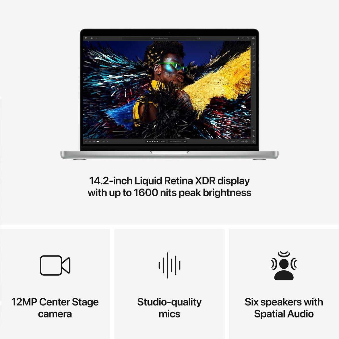 MacBook Pro 14" mit M4 Max Chip, 14-Core CPU und 32-Core GPU, 36GB, 1TB SSD, silber