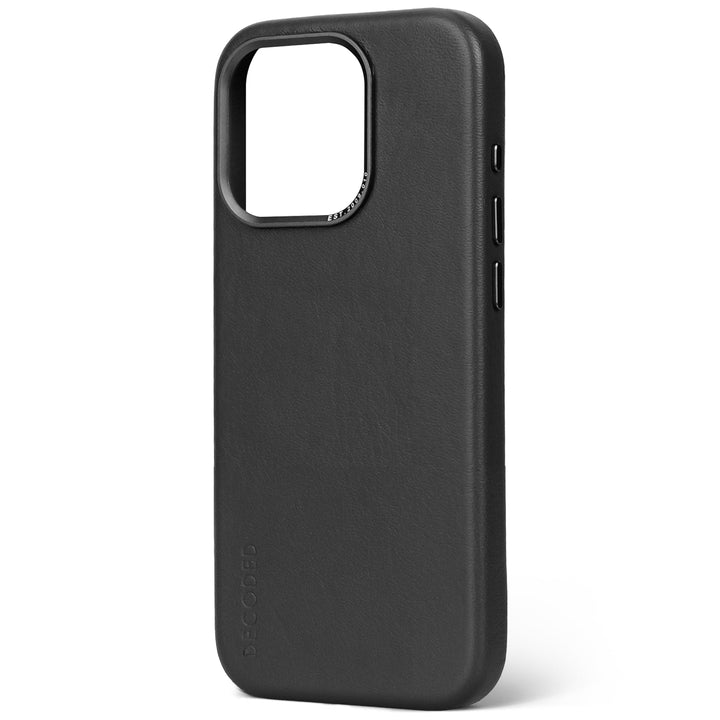 Decoded Leather Backcover for iPhone 15 Pro Black