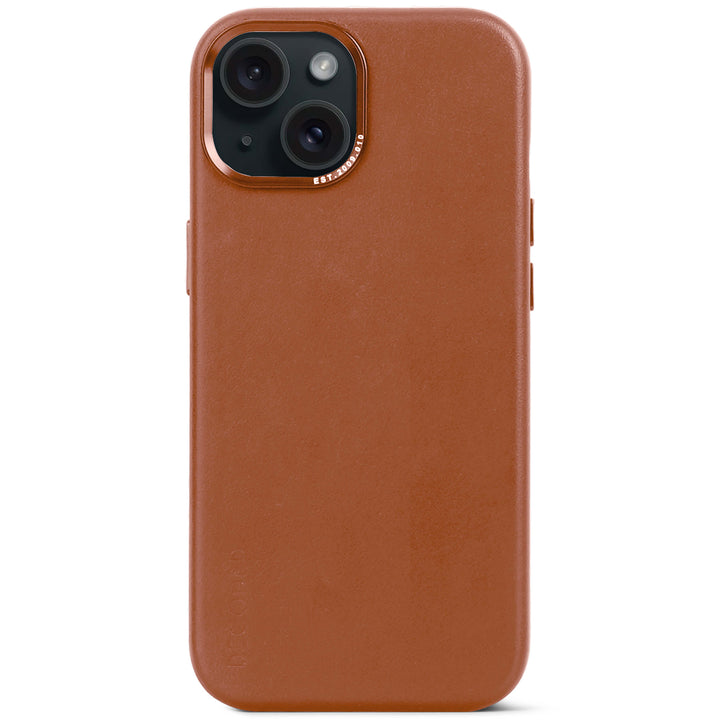 Decoded Leather Backcover for iPhone 15 Tan