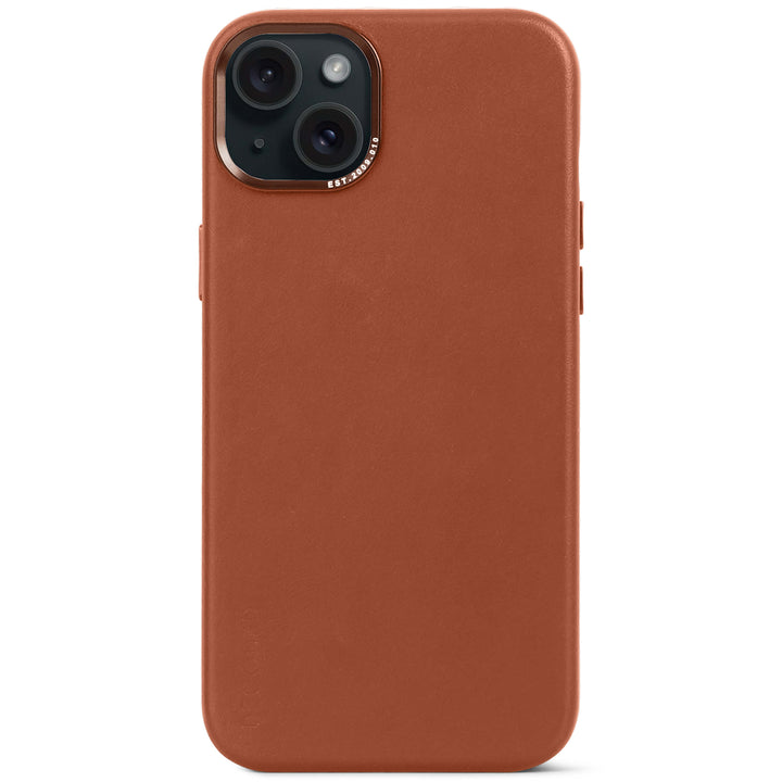 Decoded Leather Backcover for iPhone 15 Plus Tan