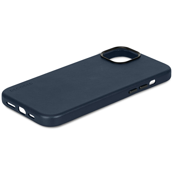 Decoded Leather Backcover for iPhone 15 True Navy