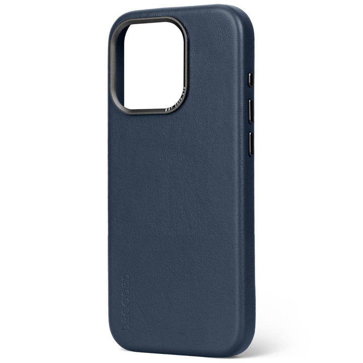 Decoded Leather Backcover for iPhone 15 Pro True Navy