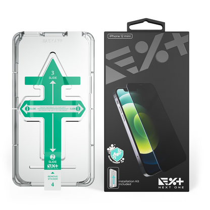NEXT.ONE iPhone Privacy Schutzglas mit Anbringhilfe - iPhone 12 mini