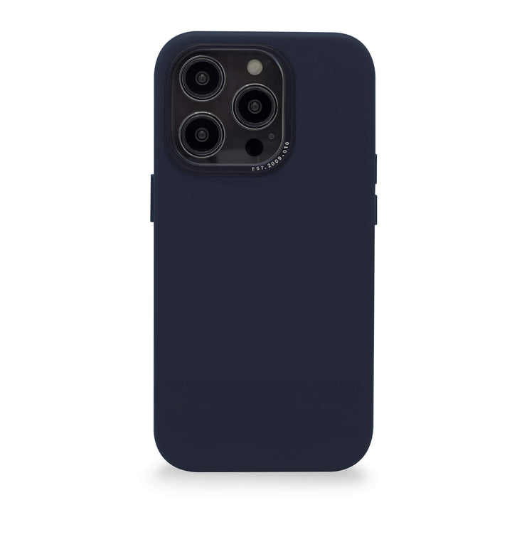 Decoded - Leather Backcover for iPhone 14 Pro - Steel Blue