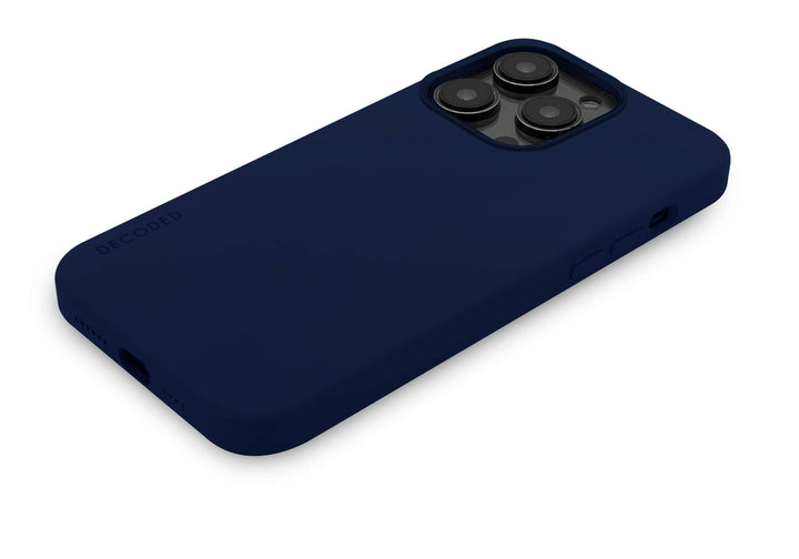 Decoded - AntiMicrobial Silicone Backcover | iPhone 14 Pro Max (6.7 inch) - Navy Peony