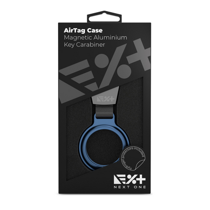 NEXT.ONE Aluminium AirTag Anhänger mit Karabiner - Blau