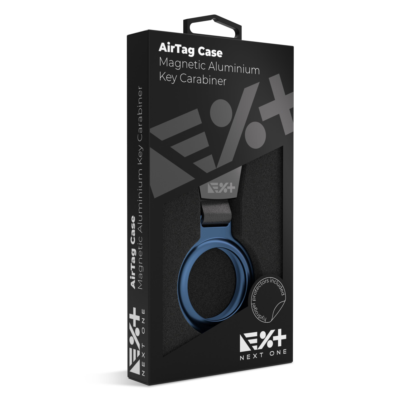 NEXT.ONE Aluminium AirTag Anhänger mit Karabiner - Blau