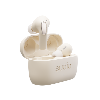 Sudio E2, kabelloser In-Ear Bluetooth Kopfhörer, beige