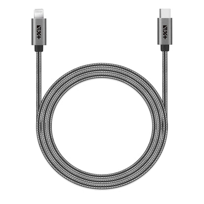 NEXT.ONE USB-C auf Lightning Kabel aus Metall Apple Zertifiziert 1,2m - Space Grau