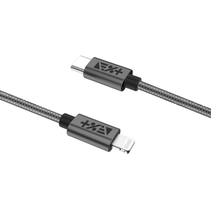 NEXT.ONE USB-C auf Lightning Kabel aus Metall Apple Zertifiziert 1,2m - Space Grau