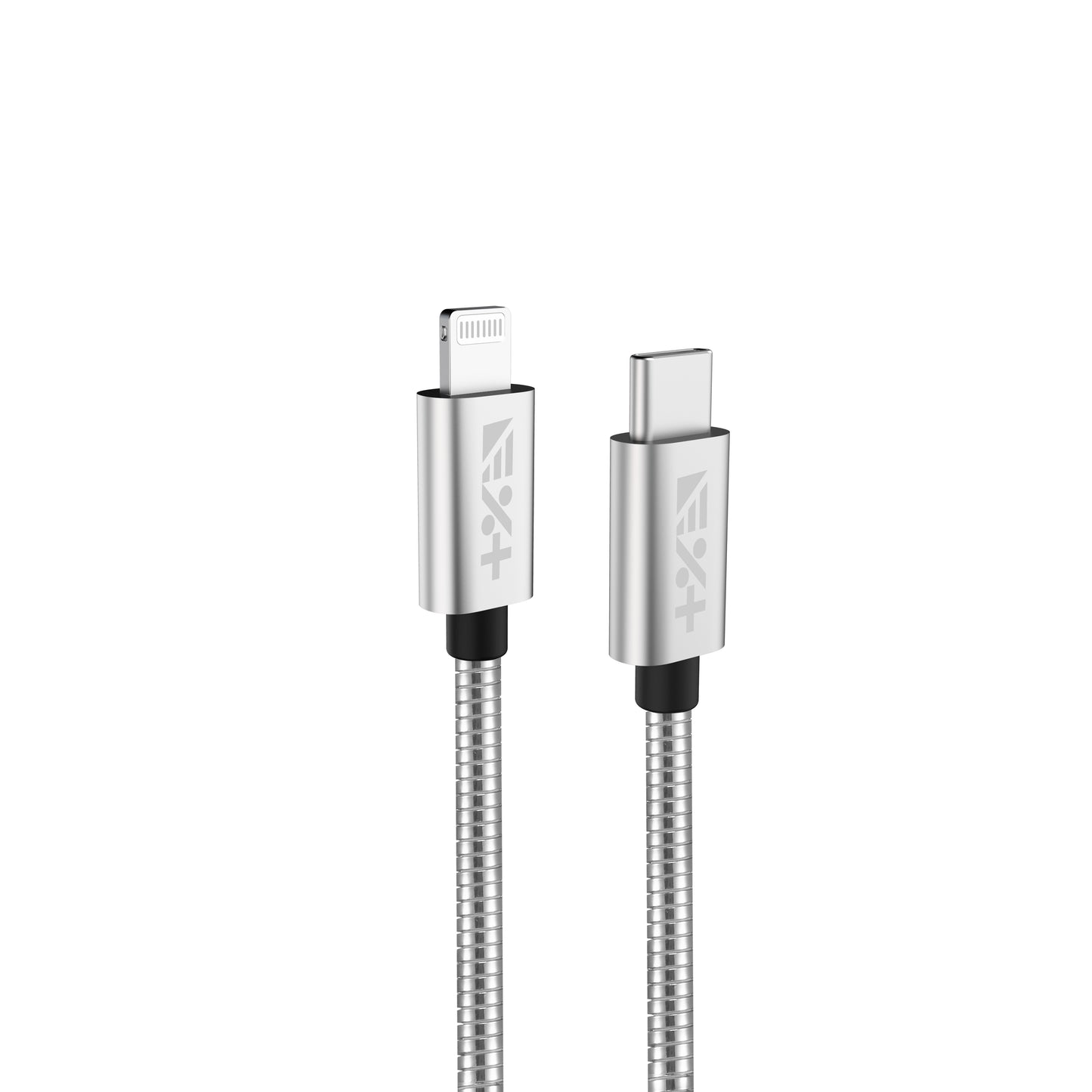 NEXT.ONE USB-C auf Lightning Kabel aus Metall Apple Zertifiziert 1,2m - Silber