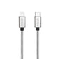 NEXT.ONE USB-C auf Lightning Kabel aus Metall Apple Zertifiziert 1,2m - Silber