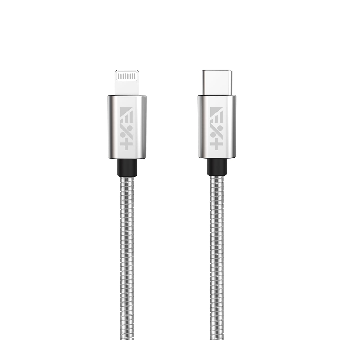 NEXT.ONE USB-C auf Lightning Kabel aus Metall Apple Zertifiziert 1,2m - Silber