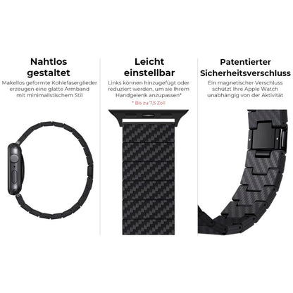 Pitaka Carbon Fiber Link Bracelet Modern Band 42/44/45/49mm